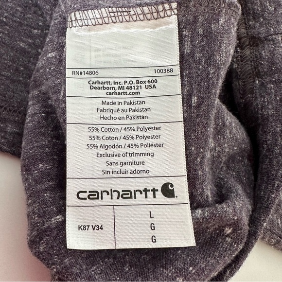 Carhartt Loose Fit Tee - Heathered Plum - Men’s Large - Like New - Picture 5 of 5